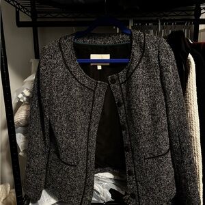 Banana Republic Charcoal Tweed Blazer